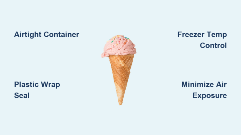 How to Prevent Freezer Burn on Ice Cream